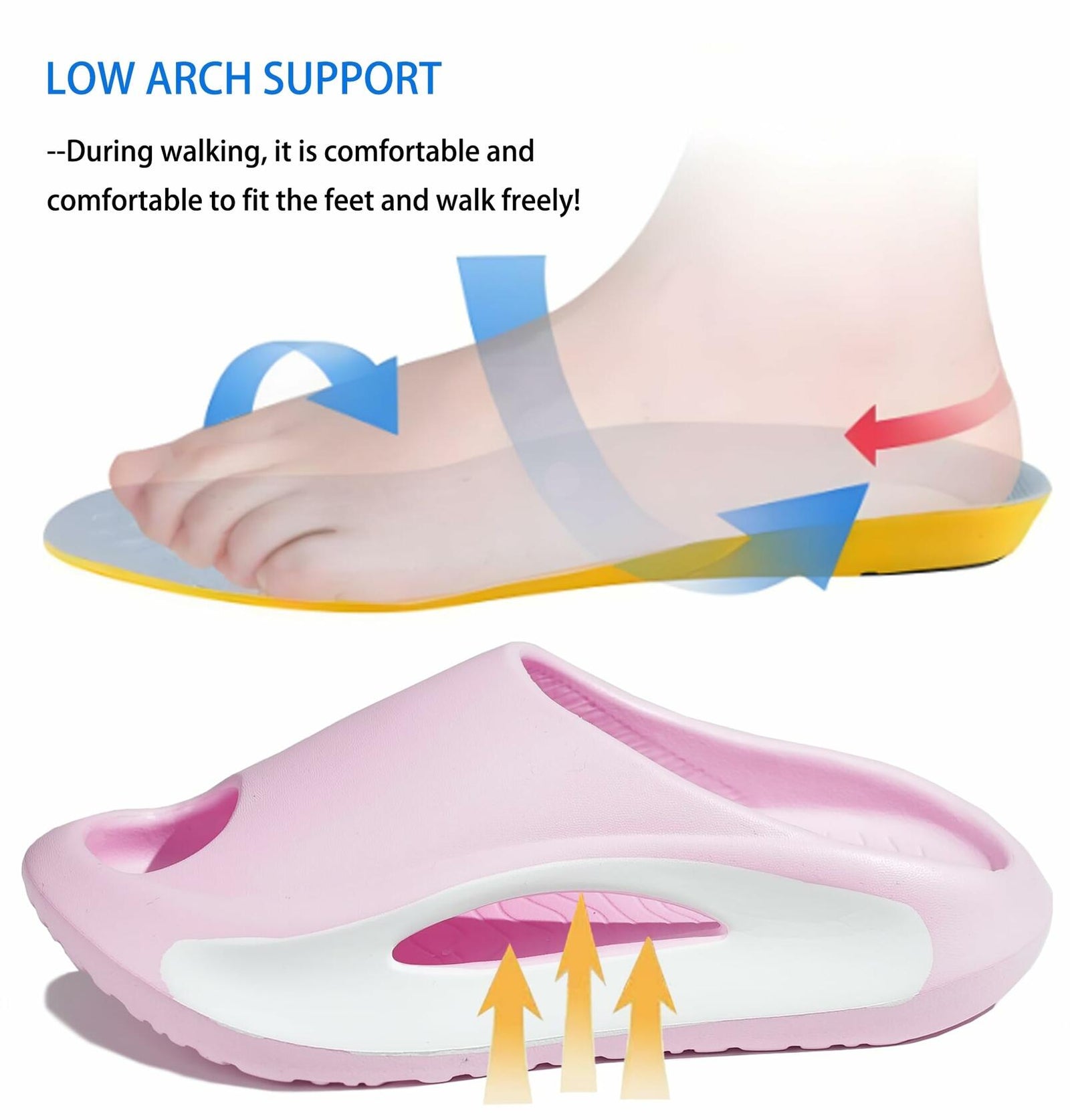 Meik Mangni Kids Cloud Slides Pillow Slippers Pink Size 9-9.5
