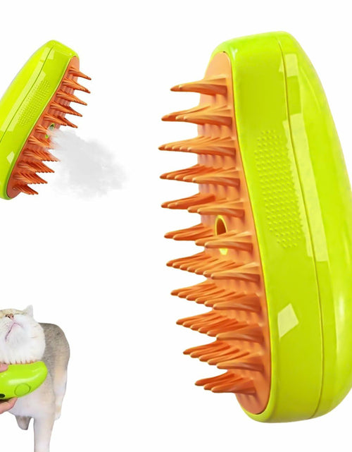 Load image into Gallery viewer, Steamy 3-in-1 Steam Pet Grooming Brush Self-Cleaning Hair Removal for Cats OPEN
