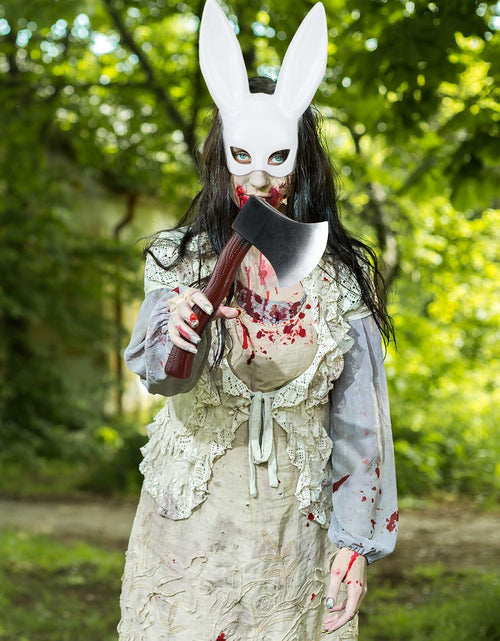 Load image into Gallery viewer, Breathffy Halloween Bunny Mask &amp; Foam Axe Costume Accessories 14.57x10.63in
