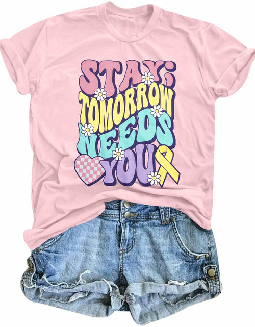 Load image into Gallery viewer, Mental Health Matters Shirt Women Suicide Awareness Tee Light Pink

