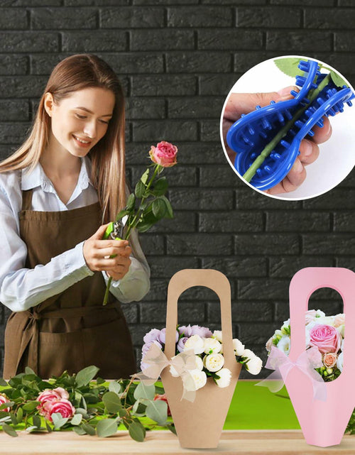 Load image into Gallery viewer, DIBALIYI 25 Pcs Kraft Paper Flower Gift Bags with Handle Brown Floral
