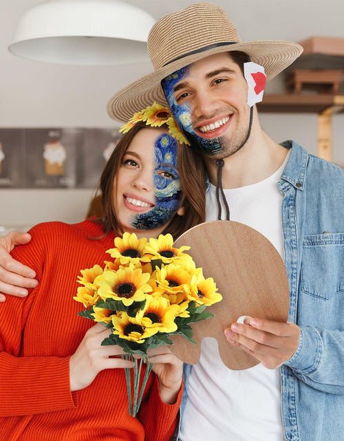 Load image into Gallery viewer, Maiteenly Halloween Couple Costume Set Painting Artist 8 Pcs Yellow Size Adult
