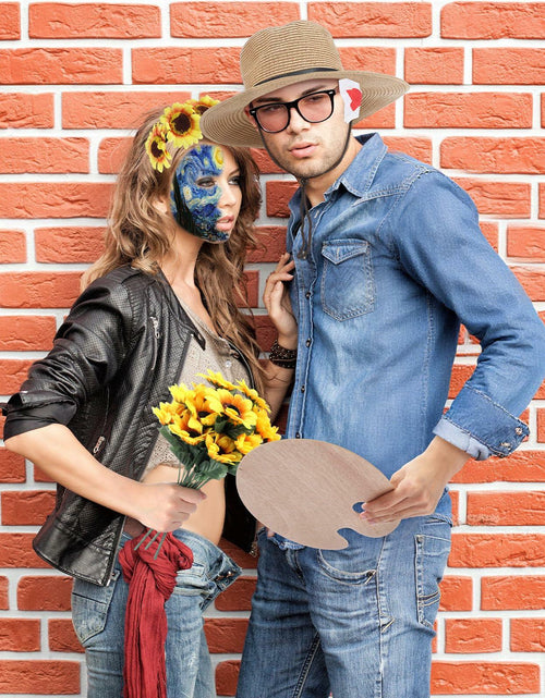 Load image into Gallery viewer, Maiteenly Halloween Couple Costume Set Painting Artist 8 Pcs Yellow Size Adult
