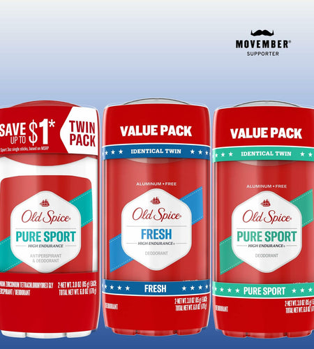 Old Spice High Endurance Men's Deodorant Fresh Scent 3oz Pack of 2
