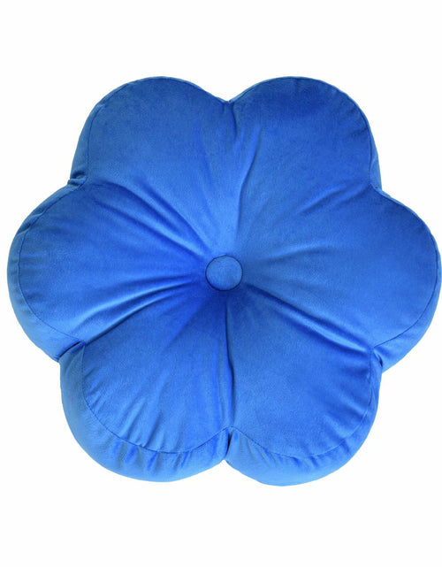 Load image into Gallery viewer, Xuyier Flower Shaped Velvet Throw Pillow 15in Black Floral Modern Decor
