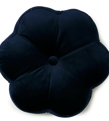 Xuyier Flower Shaped Velvet Throw Pillow 15in Black Floral Modern Decor