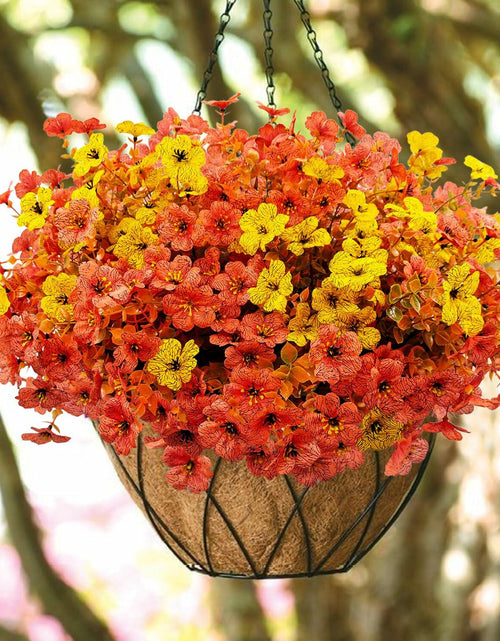 Load image into Gallery viewer, Guagb 12 Bundles Artificial Fall Flowers Faux Mums Silk Orange Yellow
