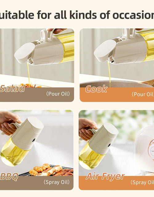 Load image into Gallery viewer, MDZF SWEET HOME Oil Sprayer 2 in 1 Olive Oil Dispenser 500ml White Glass
