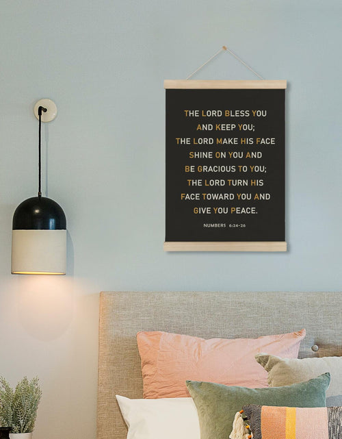 Load image into Gallery viewer, HRQKO Christian Numbers 6 24-26 Wall Art Poster Hanger Frame Black 12x16
