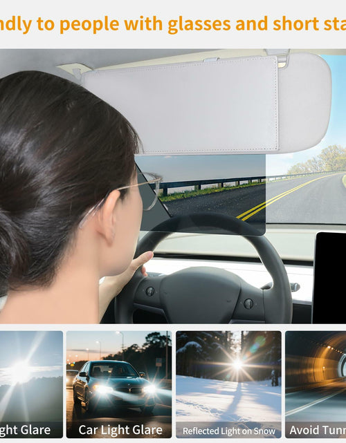 Load image into Gallery viewer, Uxcer Polarized Sun Visor Extender UV400 PC Lens Gray Sunshade Blocker
