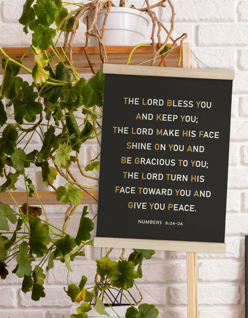 Load image into Gallery viewer, HRQKO Christian Numbers 6 24-26 Wall Art Poster Hanger Frame Black 12x16
