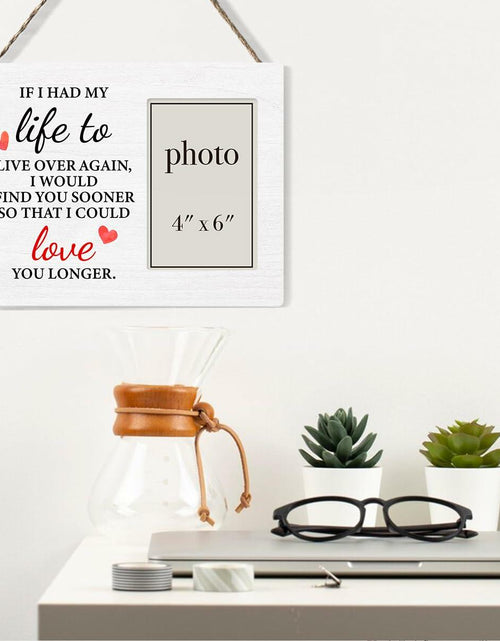 Load image into Gallery viewer, QZJ Anniversary Wood Picture Frame Multicolour 4x6 Inch Wedding Valentines Gift
