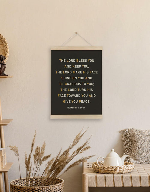 Load image into Gallery viewer, HRQKO Christian Numbers 6 24-26 Wall Art Poster Hanger Frame Black 12x16
