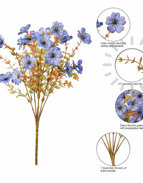 Load image into Gallery viewer, HyeFlora Artificial Fall Flowers Faux Mums with Eucalyptus 12 Bundles Multicolor
