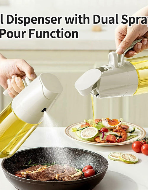 Load image into Gallery viewer, MDZF SWEET HOME Oil Sprayer 2 in 1 Olive Oil Dispenser 500ml White Glass
