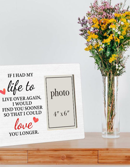 Load image into Gallery viewer, QZJ Anniversary Wood Picture Frame Multicolour 4x6 Inch Wedding Valentines Gift
