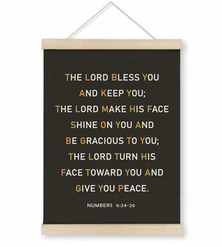 HRQKO Christian Numbers 6 24-26 Wall Art Poster Hanger Frame Black 12x16