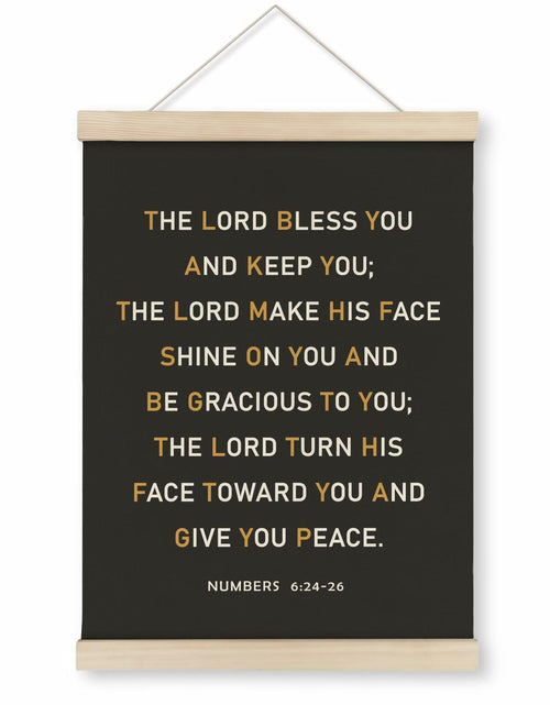 Load image into Gallery viewer, HRQKO Christian Numbers 6 24-26 Wall Art Poster Hanger Frame Black 12x16
