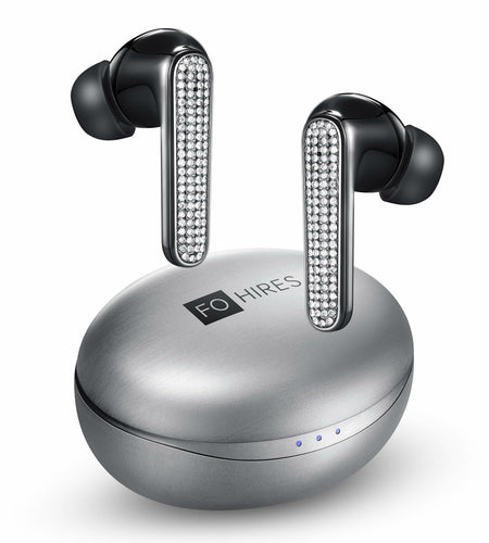 FOHIRES Diamond S Wireless Earbuds Rhinestone Handcrafted Black