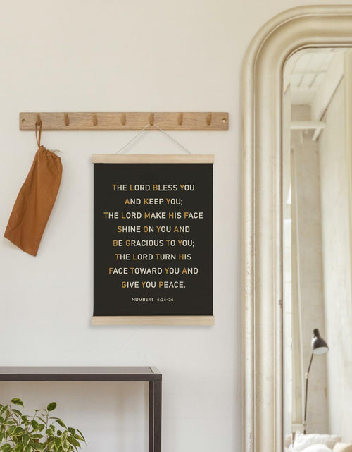 Load image into Gallery viewer, HRQKO Christian Numbers 6 24-26 Wall Art Poster Hanger Frame Black 12x16
