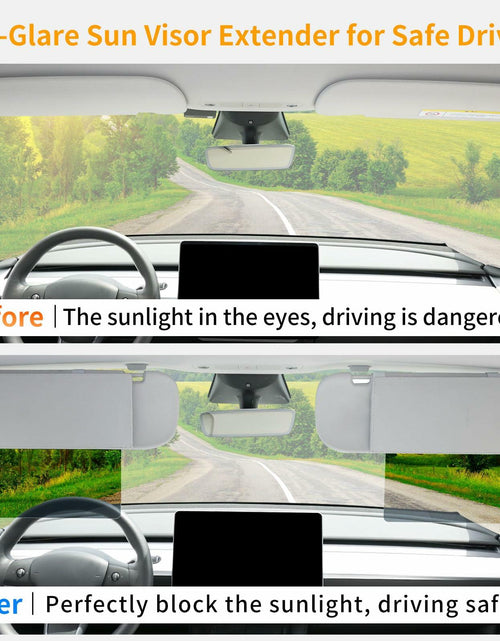 Load image into Gallery viewer, Uxcer Polarized Sun Visor Extender UV400 PC Lens Gray Sunshade Blocker
