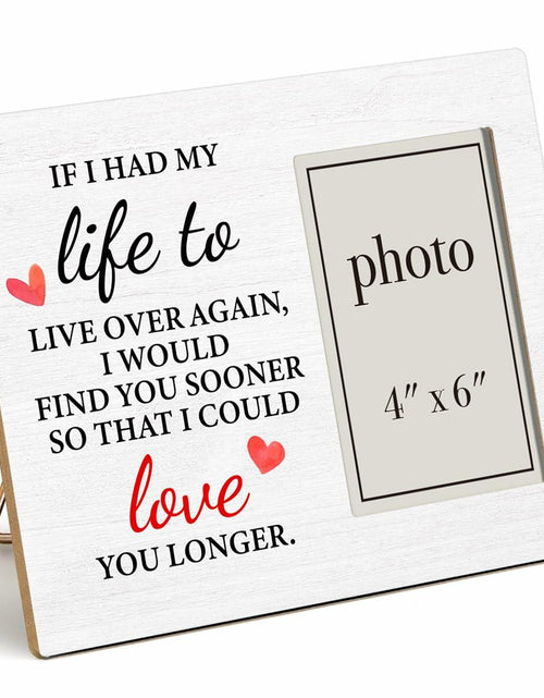 Load image into Gallery viewer, QZJ Anniversary Wood Picture Frame Multicolour 4x6 Inch Wedding Valentines Gift
