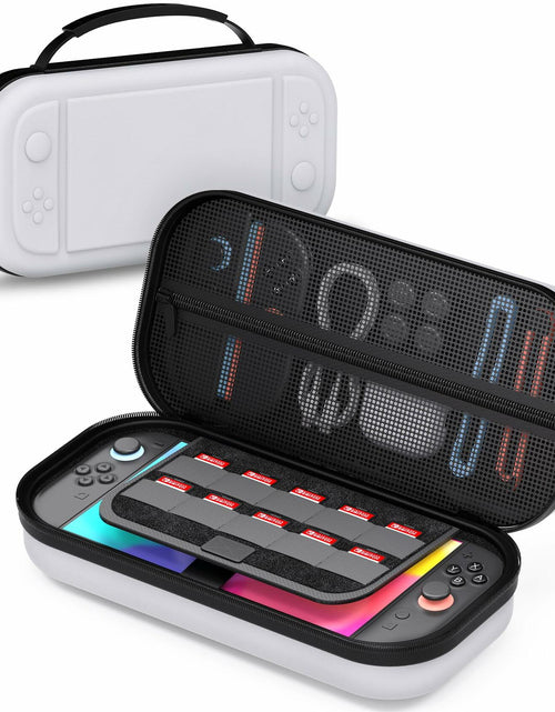 Load image into Gallery viewer, STARTRC GAMES Switch 2 Carrying Case Large Capacity PU Hard Travel Bag White

