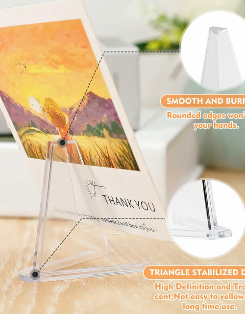Load image into Gallery viewer, HiShutiao Acrylic Card Display Stand 2.68in White 12 Packs
