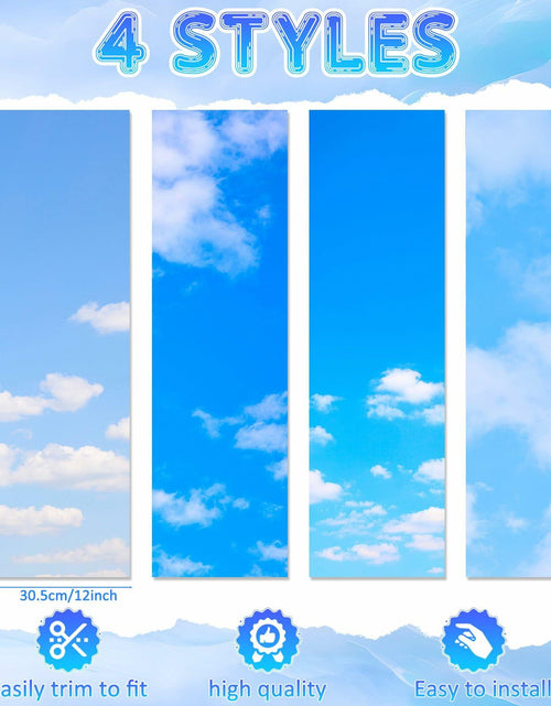 Load image into Gallery viewer, Ninehaoou School Locker Wallpaper 12x36in 4pcs Sunset Sky Clouds Sweet Color

