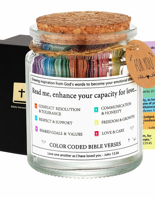 Load image into Gallery viewer, Bible Verse Jar Scripture Prayer Cards Spiritual Religious Christian Gift
