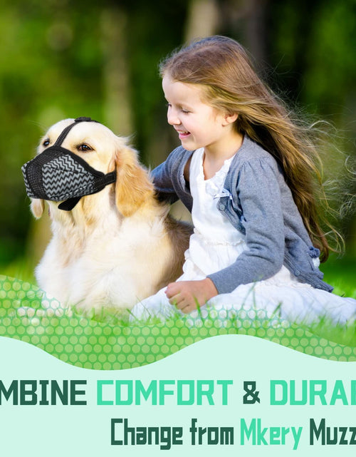 Load image into Gallery viewer, Mkerycww Dog Muzzle Air Mesh Breathable Soft Basket Adjustable Strap Grey XXL
