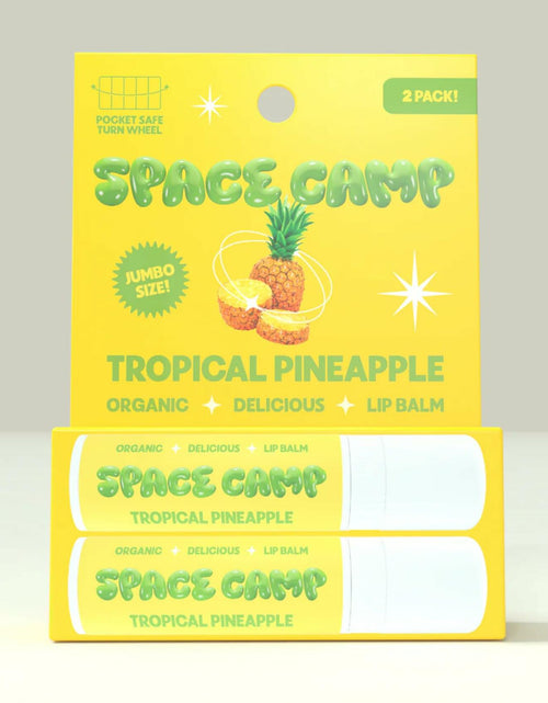 Load image into Gallery viewer, Space Camp Wellness Jumbo Lip Balm Tropical Pineapple Organic 2 Pack
