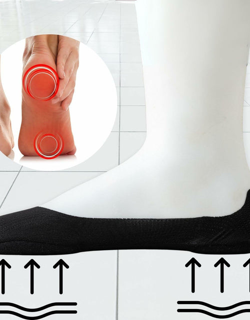 Load image into Gallery viewer, Soxbang 3 Pack No Show Socks Ball-of-Foot Cushion Ultra Low Cut Black Size 5-7.5
