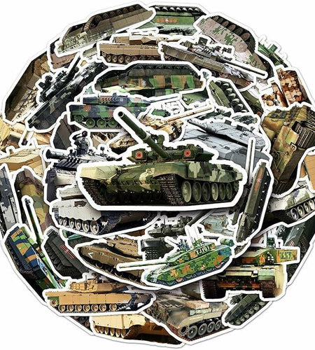 BIGZORO Waterproof Vinyl Tank Stickers Decals Pack 50 PCS