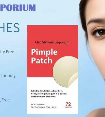 Chic Glamour Emporium Pimple Patch Hydrocolloid Acne Spot Stickers 72 Count