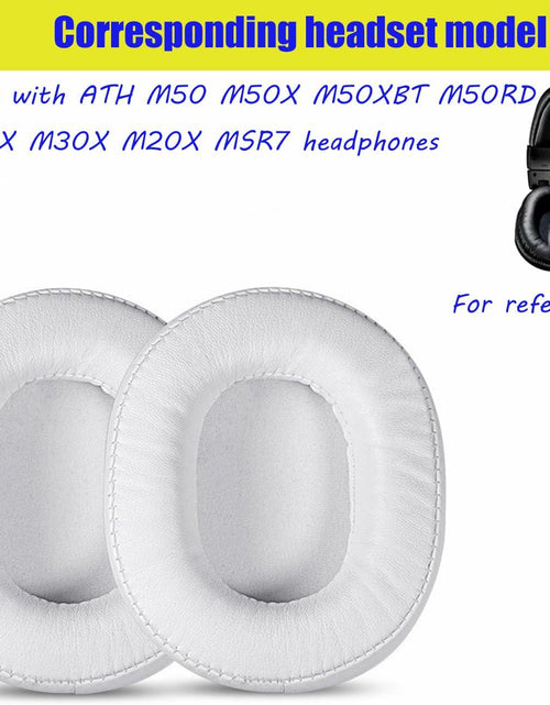 Load image into Gallery viewer, ACCIUK Ear Pad Replacement for ATH M50X MSR7 Headphones White

