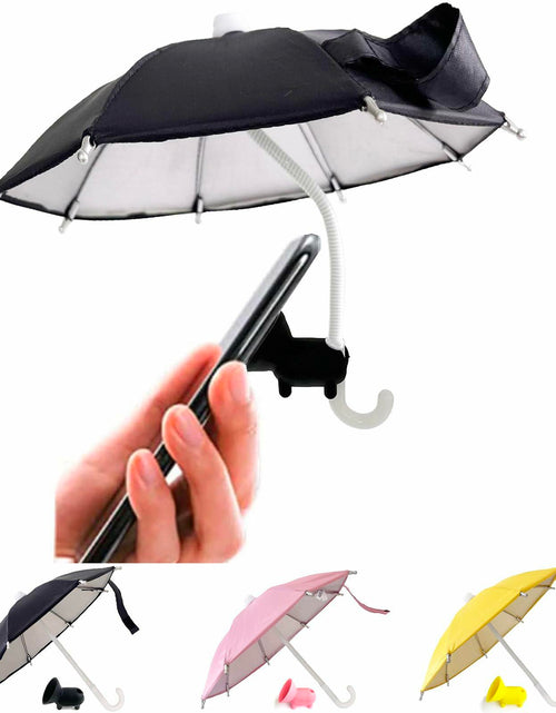 Load image into Gallery viewer, FantasyBear UV Protection Phone Umbrella Adjustable Suction Cup Stand Dark Blue
