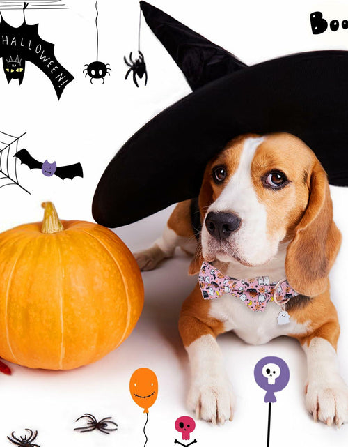 Load image into Gallery viewer, Faygarsle Halloween Dog Collar Pink Cotton Pumpkin Pattern Size S
