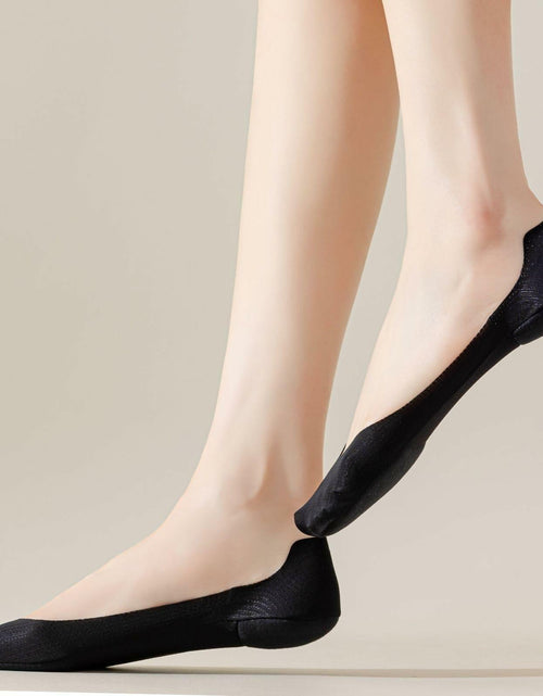 Load image into Gallery viewer, Soxbang 3 Pack No Show Socks Ball-of-Foot Cushion Ultra Low Cut Black Size 5-7.5
