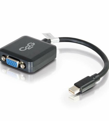 C2G Mini DisplayPort to VGA Adapter Male to Female Black 8in Cable 54315