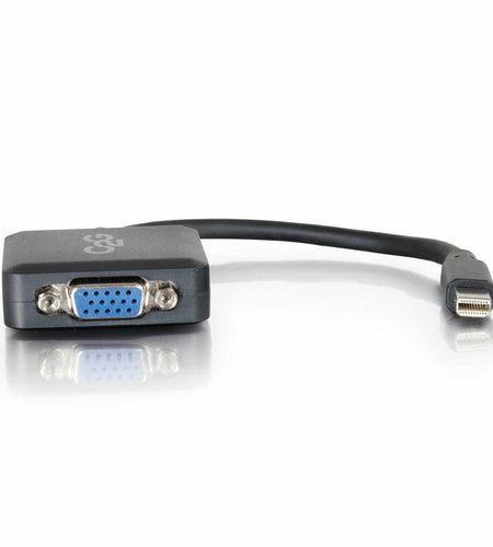 C2G Mini DisplayPort to VGA Adapter Male to Female Black 8in Cable 54315