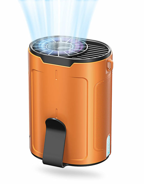 Load image into Gallery viewer, Portable Waist Fan Rechargeable 25H Battery 4 Speed 6600RPM Orange
