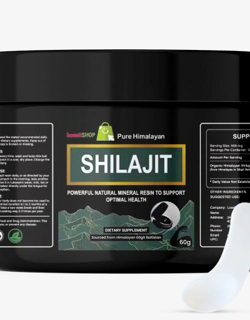 Load image into Gallery viewer, LuxeiiShop Inc Himalayan Organic Shilajit Resin 500mg 60g Energy Boost
