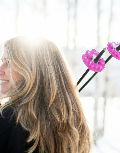 Load image into Gallery viewer, Stoke Tracks Mountain Lion Paw Ski Pole Baskets Hot Pink
