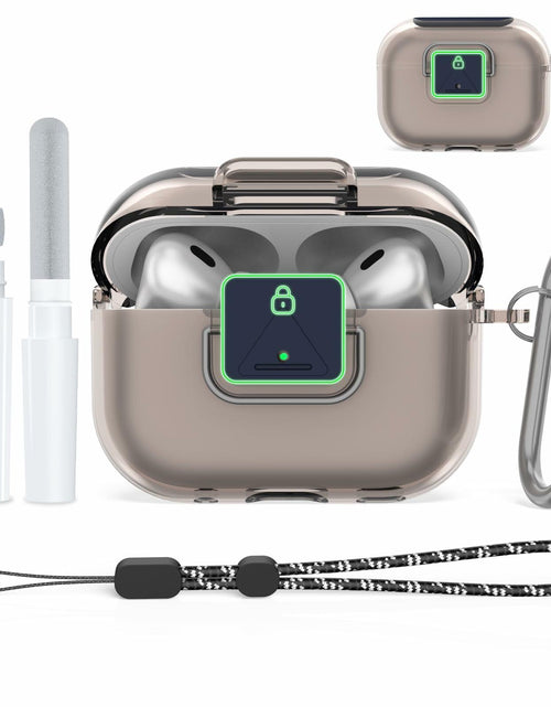 Load image into Gallery viewer, Nimuw Secure Lock Airpods Pro 1st/2nd Gen Case Soft TPU Clear Grey

