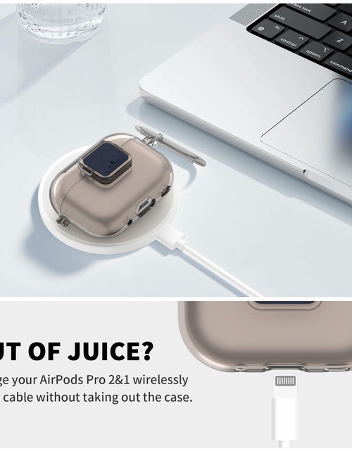 Load image into Gallery viewer, Nimuw Secure Lock Airpods Pro 1st/2nd Gen Case Soft TPU Clear Grey
