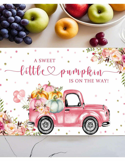 Load image into Gallery viewer, Andrain 50pcs Pumpkin Disposable Paper Placemats 11x17in Pink Flowers
