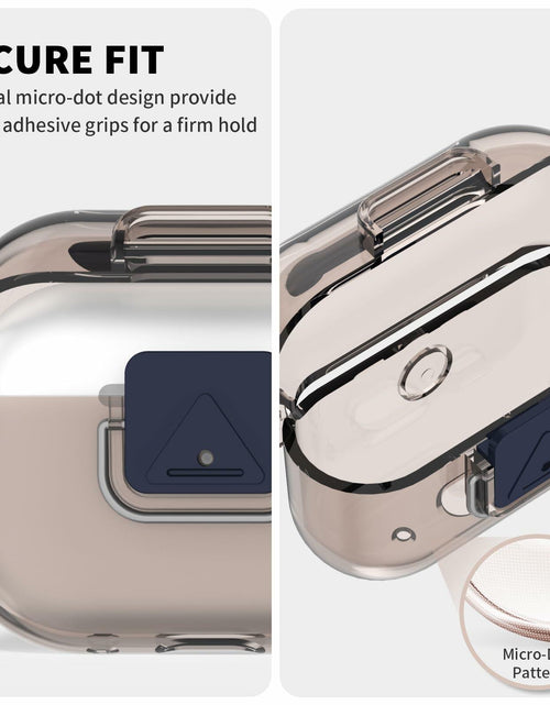 Load image into Gallery viewer, Nimuw Secure Lock Airpods Pro 1st/2nd Gen Case Soft TPU Clear Grey
