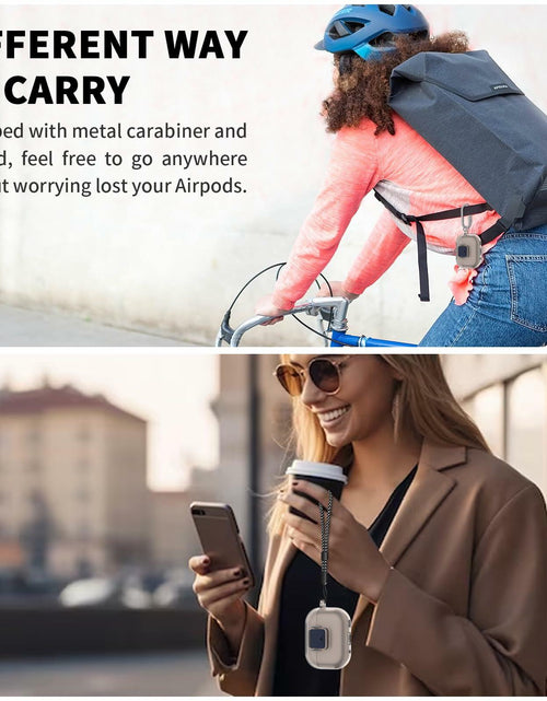 Load image into Gallery viewer, Nimuw Secure Lock Airpods Pro 1st/2nd Gen Case Soft TPU Clear Grey
