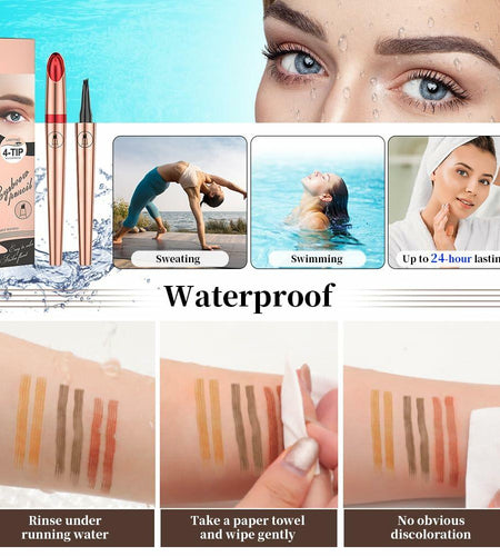 YIWANLLE 3D Microblading Eyebrow Tattoo Pencil Waterproof A-Gray 1 Count